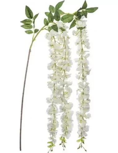 3 Blumensträusse Glyzinie weiss 90cm