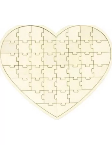 Puzzle en Bois Forme de Coeur 40pcs 42cm