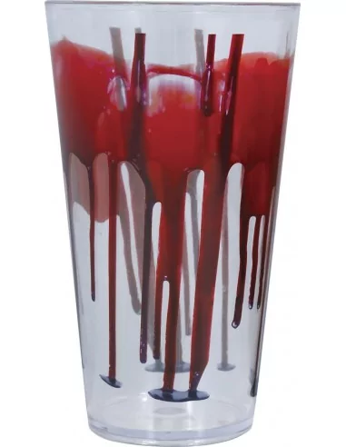 Transparenter Becher mit Blut 15cm