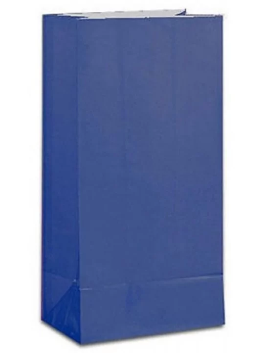 12 Papiertüten 25cm blau Festartikel