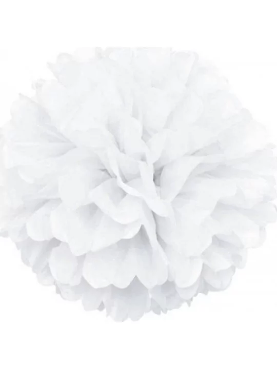 Fluffy Ball Papier 40cm weiss Saal Deko