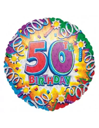 Folienballon 43cm Happy Birthday 50 Jahre