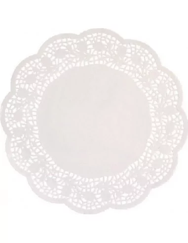 28 Doilies aus weißem Papier 21cm