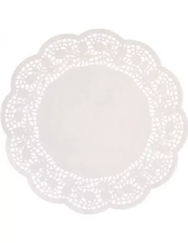 16 Doilies en papier blanc 26cm