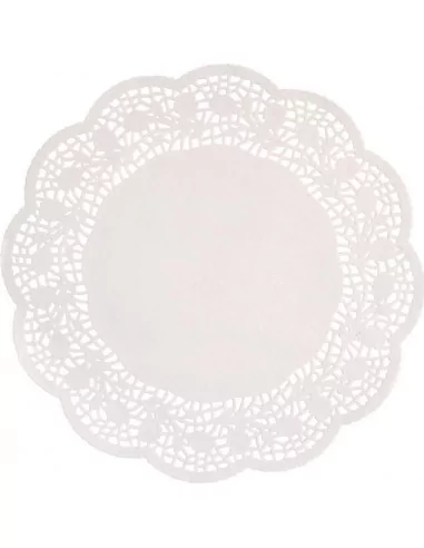 12 Doilies aus weißem Papier 30cm