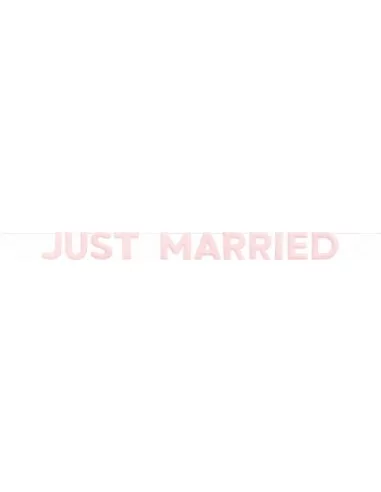 Script aus Stoff -Just Married- rosa 213cm