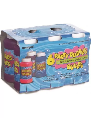 6 Bouteilles de Savon pour Bulles 6x118ml