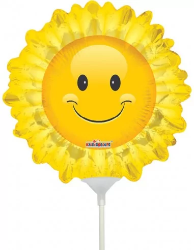 Petit Ballon alu Soleil souriant 35cm