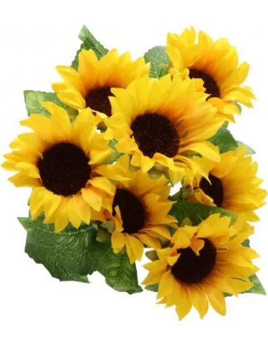 Strauß 7 Sonnenblumen 34cm Ht