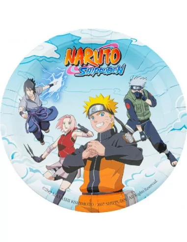 8 Assiettes carton Naruto Shippuden -ﾩ 23cm