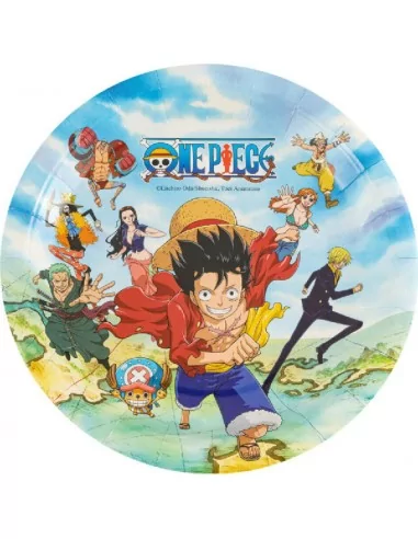 8 Pappteller One Piece -ﾩ 23cm