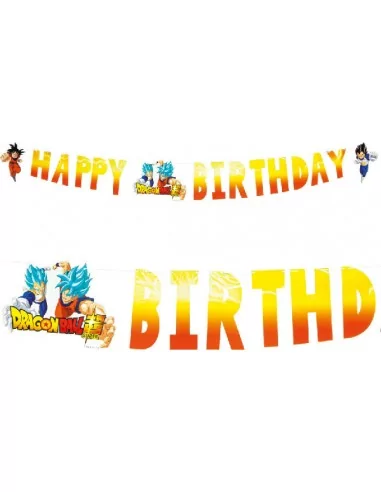 Guirlande Papier -Happy Birthday- Dragon Ball Z -ﾩ 200cmx16c