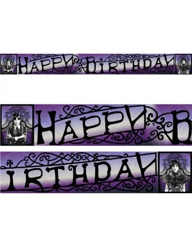 Papiergirlande -Happy Birthday- Wednesday -ﾩ 200cmx18.5cm