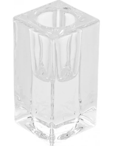 Bougeoir Chandelier Verre Smooth Transparent 4cmx4cmx8cm