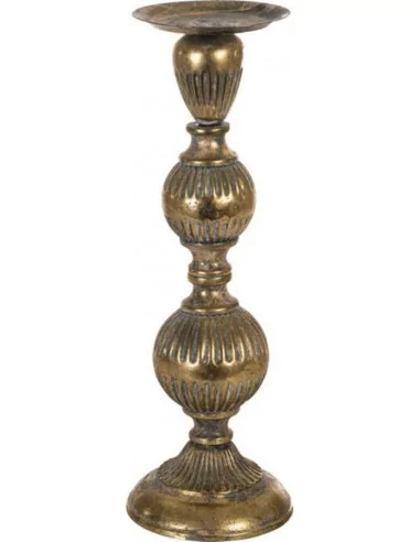 Chandelier Metal Dore Effet Vieilli Ø13cmx43cm