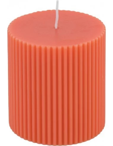 Bougie Cylindrique Cannelées Tangerine Ø7cmx7.5cm