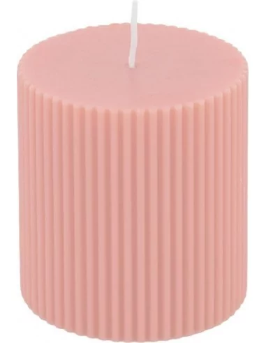 Bougie Cylindrique Cannelées Rose Water Ø7cmx7.5cm