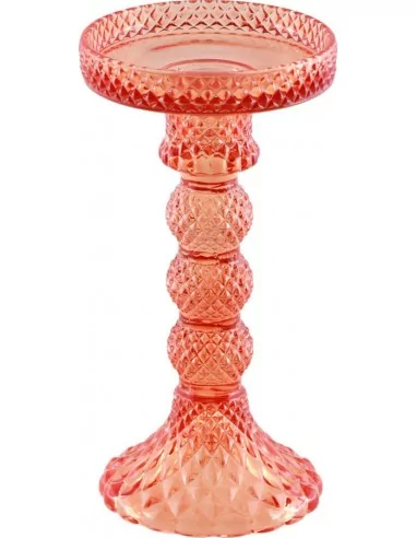 Porte Bougie Verre Tangerine Macarena Gm Ø8.8cmx16.7cm