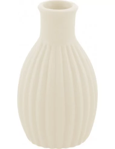 Mini Vase Céramique Strie Rose Nude Ø4.5cmx8.5cm