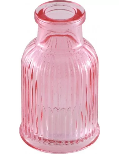 Mini Vase Glas Strie Rose Ballade Ø4.3cmx7.4cm