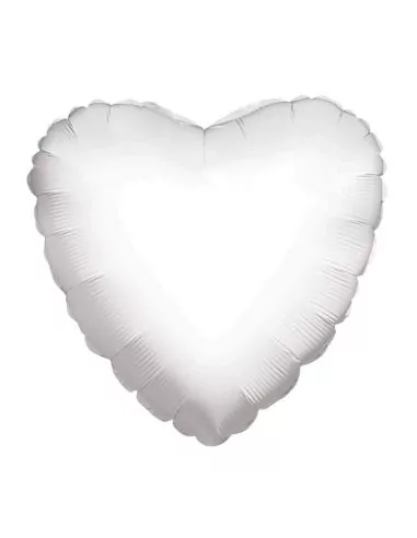 Ballon alu Coeur blanc 38cm