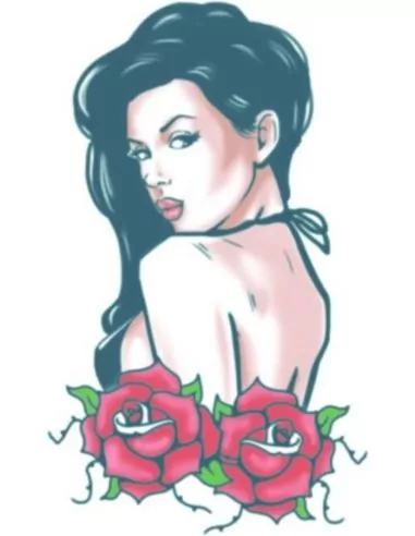 Tatouage motard FX Rose Pin Up