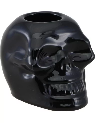 Kerzenhalter Totenkopf Schwarzglas für Kerzenständer 5cmx7.2