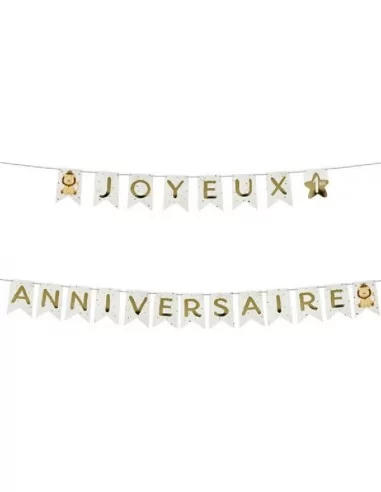 Guirlande -Joyeux Anniversaire- Lion 4.5m