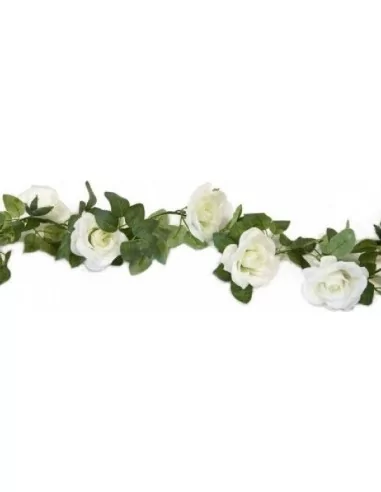 Guirlande de Roses 150cm blanc