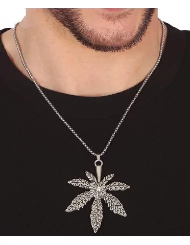 Collier avec Pendentif Marihuana