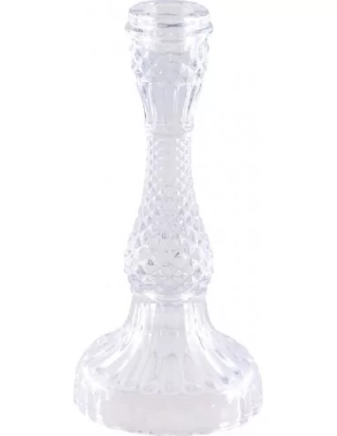 Bougeoir Flambeau en verre Symphonie 20cm