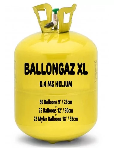 Bonbonne d'hélium 0.4 m3 pour 50 ballons 23cm