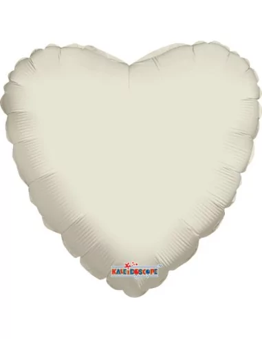 Ballon alu Coeur 38cm ivoire