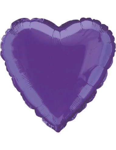 Ballon alu Coeur 38cm violet