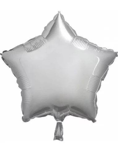 Ballon alu Étoile 45cm argent