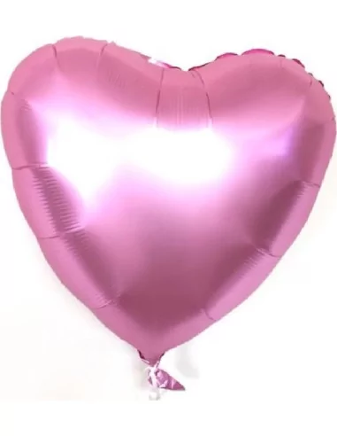 Ballon alu Coeur 38cm rose matte