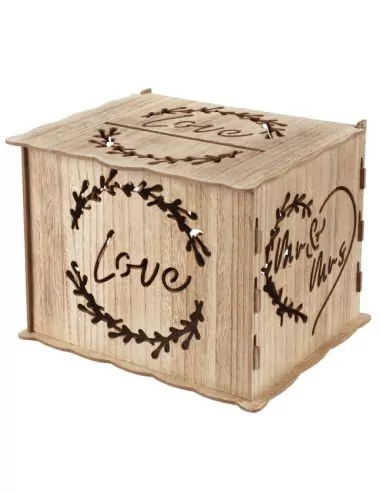 Karten-Urne aus Holz -Love- 20cm