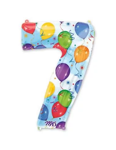 Ballon alu Chiffre 87cm -7- Party Fun