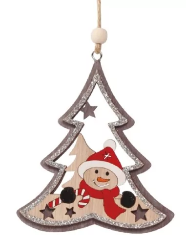 Suspension Sapin de Noël en Bois 11cm