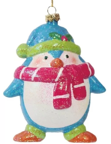 Suspension Pingouin Noël Pastel 12cm