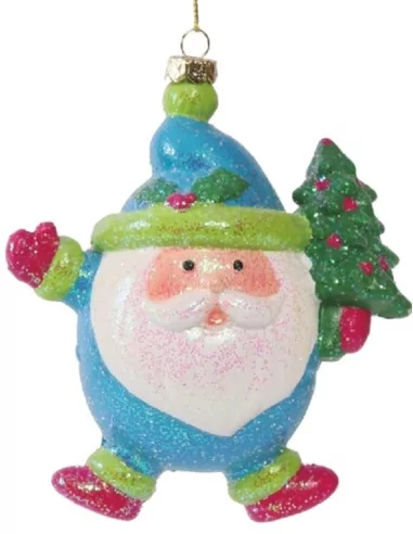 Hängeleuchte Weihnachtsmann Pastell 13cm