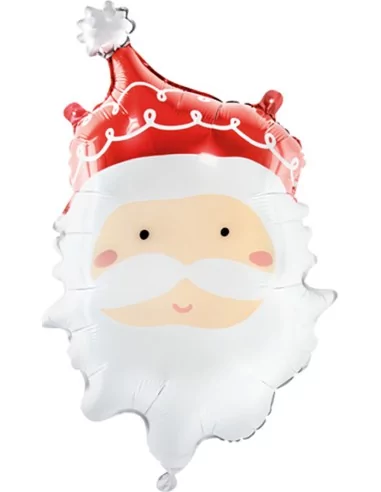 Ballon figurine alu 60cm Tête Père Noël