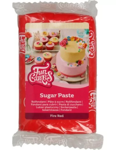 FunCakes Pâte à Sucre Fire Red 250 g