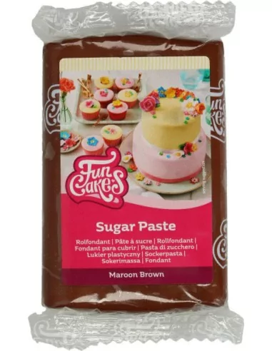 FunCakes Pâte à Sucre Maroon Brown 250 g