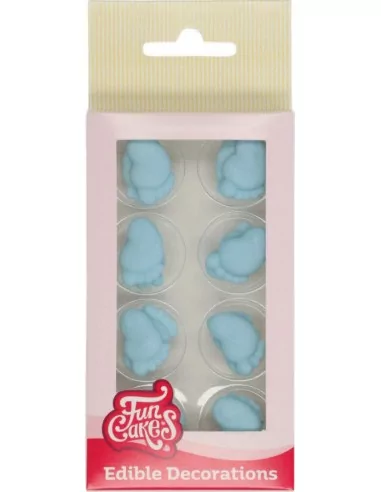 FunCakes Zucker Dekorationen Baby Füße Blau Set/16