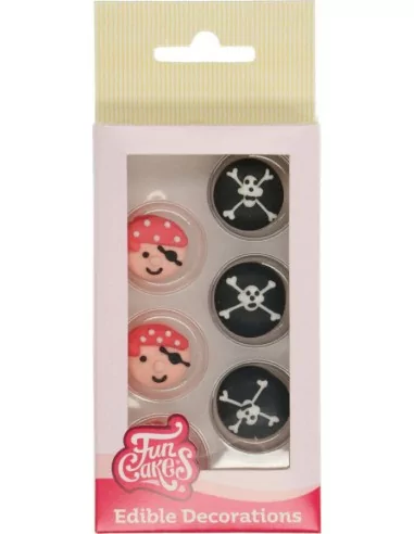 FunCakes Décors en Sucre Pirates Set/12