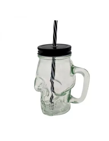 Humpen Totenkopf aus Glas 500ml