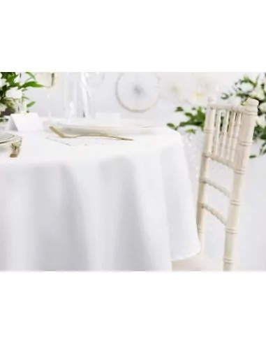 Nappe ronde unie Ø 2.3m blanc