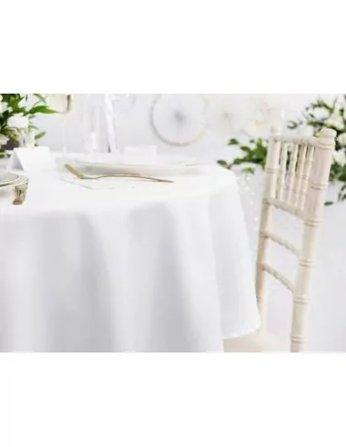 Nappe ronde unie Ø 3m blanc