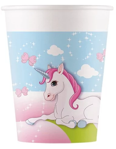 8 Gobelets carton 20cl Licorne